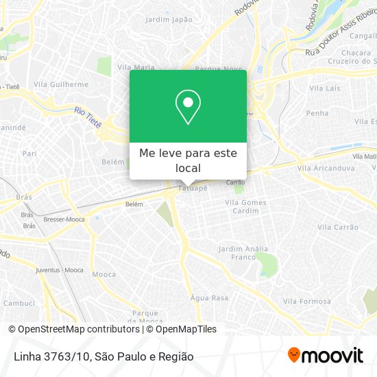 Linha 3763/10 mapa
