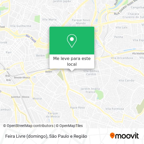 Feira Livre (domingo) mapa