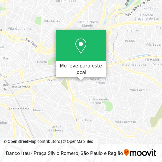 Banco Itau - Praça Silvio Romero mapa