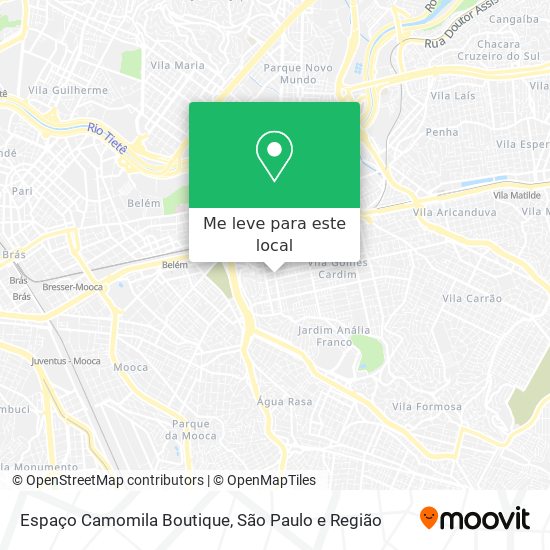 Espaço Camomila Boutique mapa