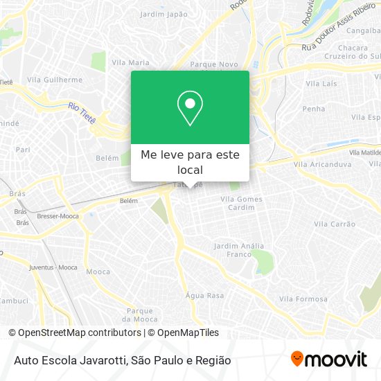 Auto Escola Javarotti mapa