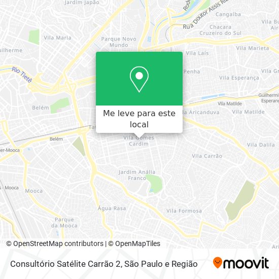 Consultório Satélite Carrão 2 mapa