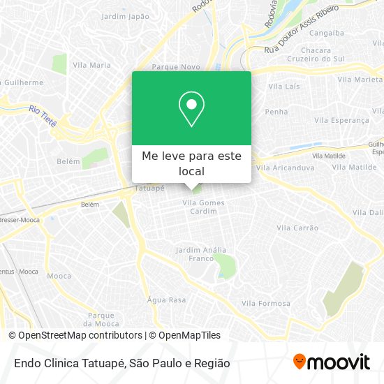 Endo Clinica Tatuapé mapa