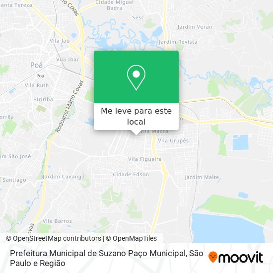 Prefeitura Municipal de Suzano Paço Municipal mapa