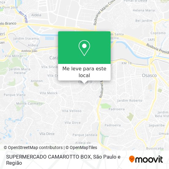 SUPERMERCADO CAMAROTTO BOX mapa