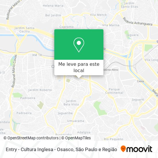 Entry - Cultura Inglesa - Osasco mapa