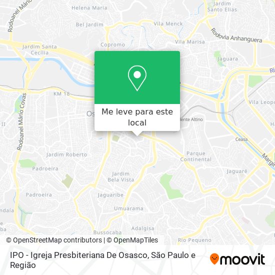 IPO - Igreja Presbiteriana De Osasco mapa