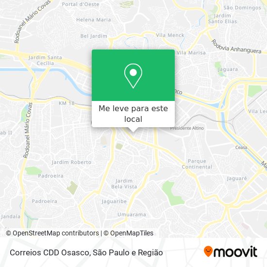 Correios CDD Osasco mapa