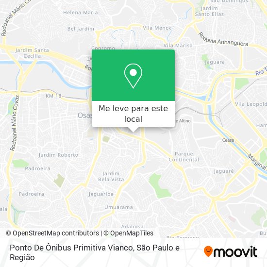 Ponto De Ônibus Primitiva Vianco mapa