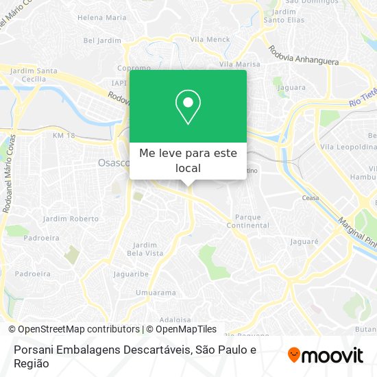 Porsani Embalagens Descartáveis mapa