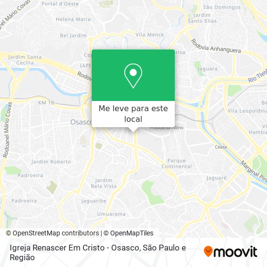 Igreja Renascer Em Cristo - Osasco mapa