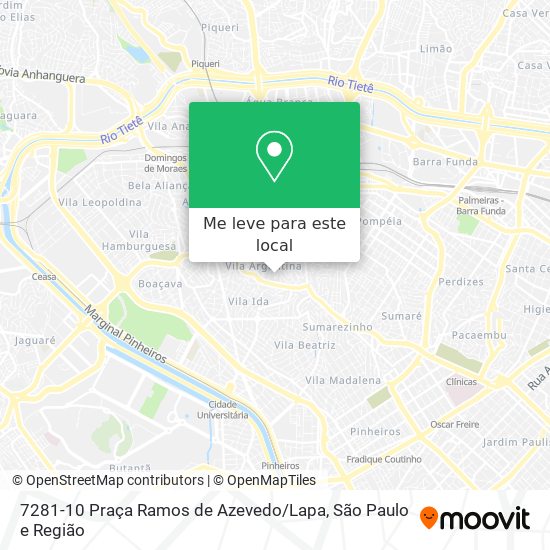 7281-10 Praça Ramos de Azevedo / Lapa mapa