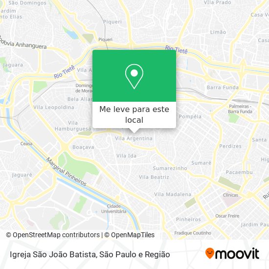 Igreja São João Batista mapa