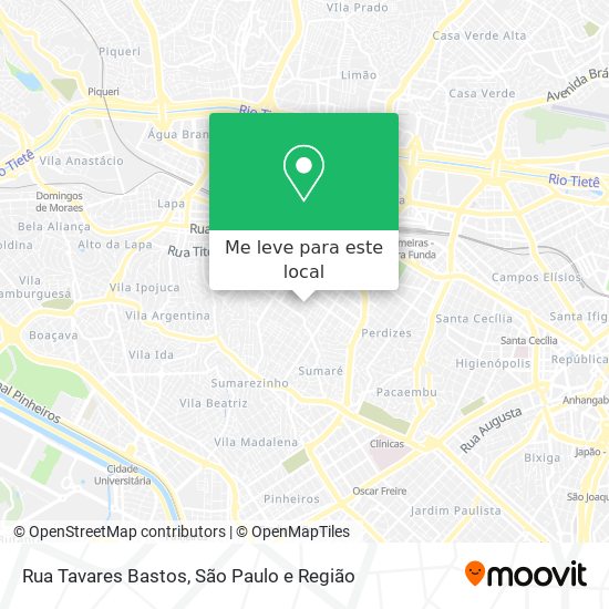 Rua Tavares Bastos mapa