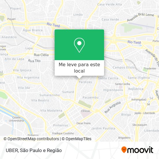 UBER mapa