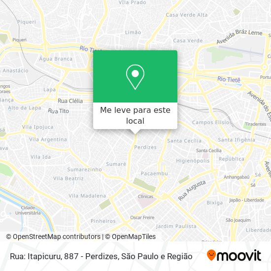 Rua: Itapicuru, 887 - Perdizes mapa