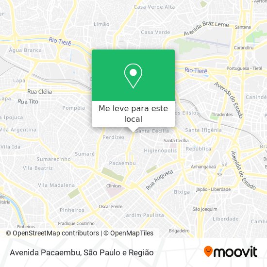Avenida Pacaembu mapa