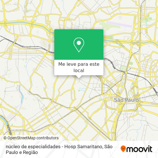 núcleo de especialidades - Hosp Samaritano mapa
