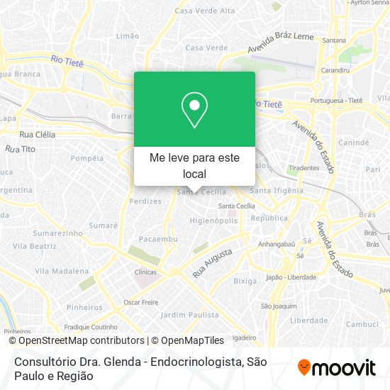 Consultório Dra. Glenda - Endocrinologista mapa