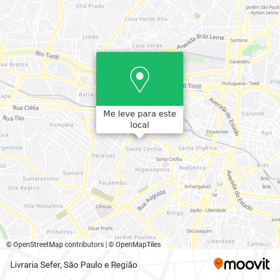 Livraria Sefer mapa