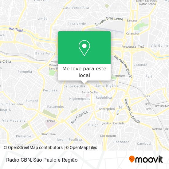 Como chegar até Radio CBN em Santa Cecília de Ônibus, Metrô ou Trem?