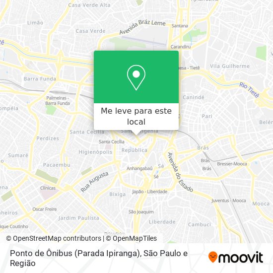 Ponto de Ônibus (Parada Ipiranga) mapa