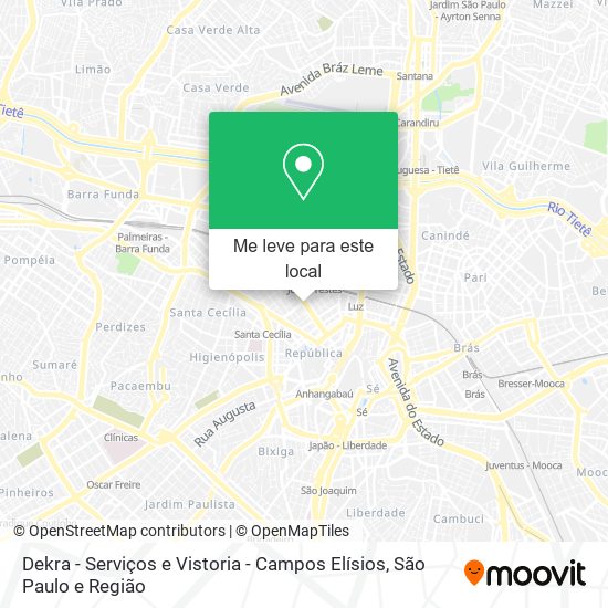 Dekra - Serviços e Vistoria - Campos Elísios mapa