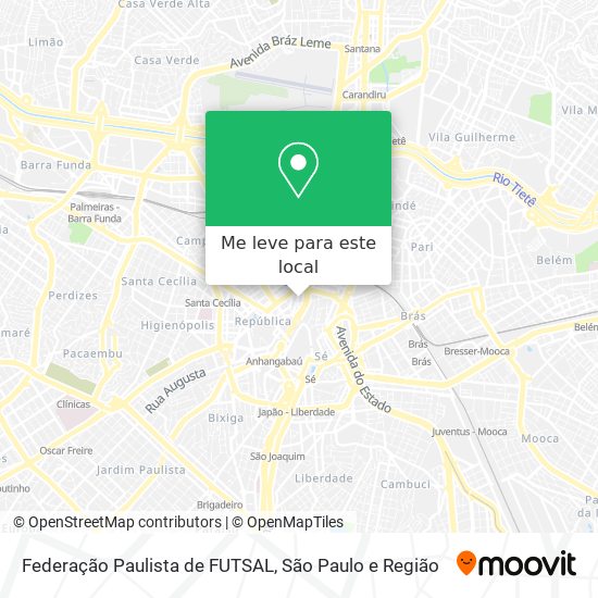 Federação Paulista de FUTSAL mapa