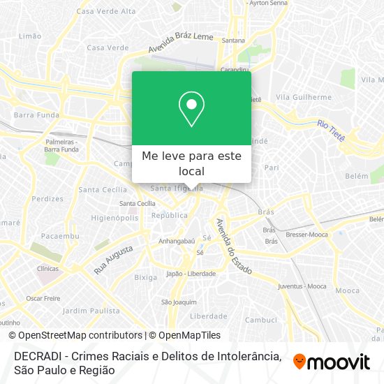 DECRADI - Crimes Raciais e Delitos de Intolerância mapa