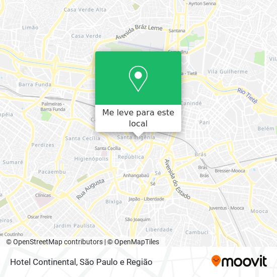 Hotel Continental mapa