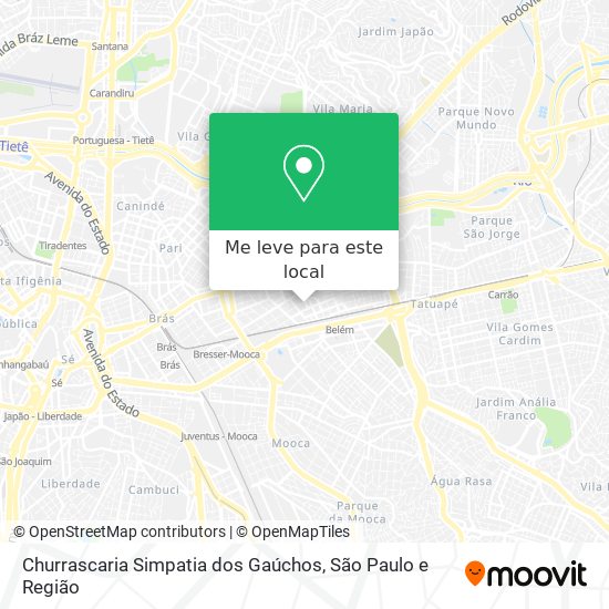 Churrascaria Simpatia dos Gaúchos mapa