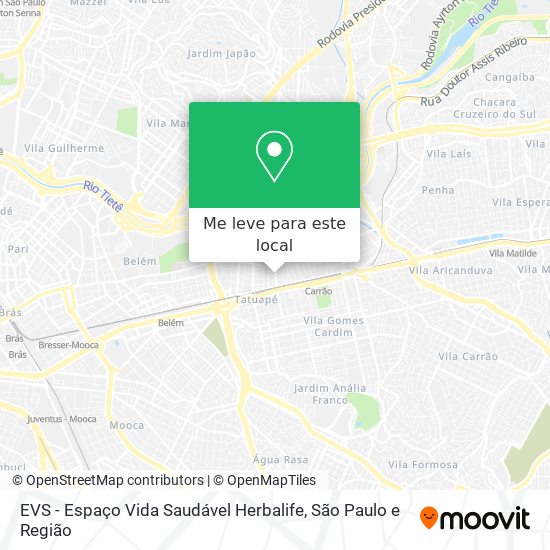 EVS - Espaço Vida Saudável Herbalife mapa