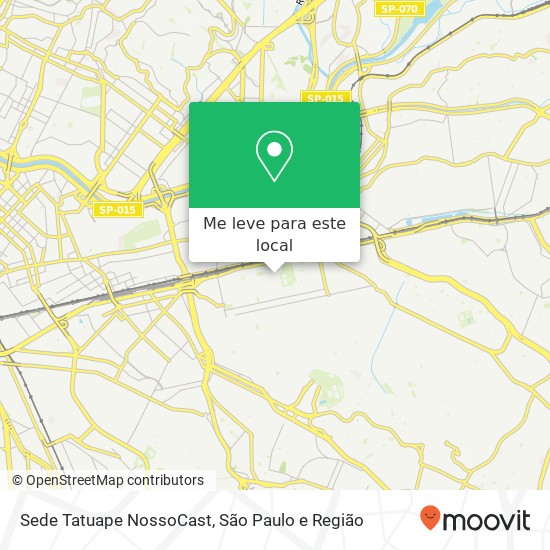 Sede Tatuape NossoCast mapa