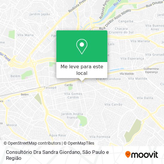 Consultório Dra Sandra Giordano mapa