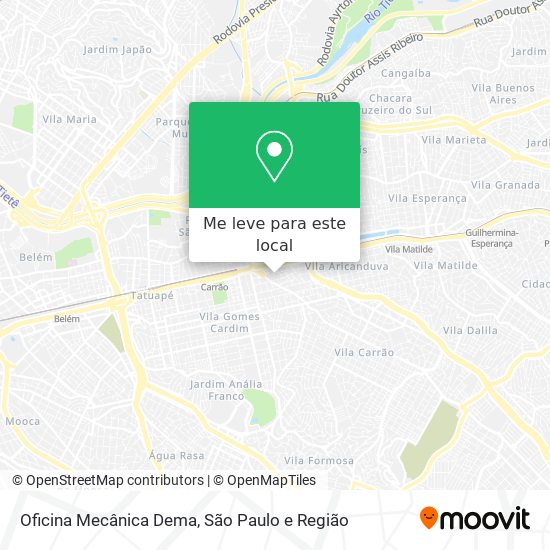 Oficina Mecânica Dema mapa