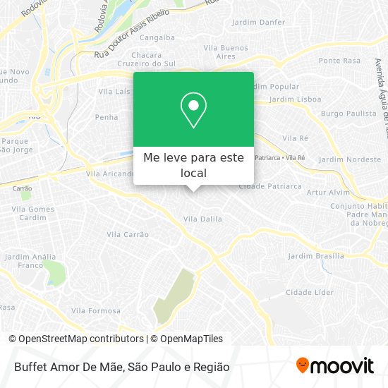 Buffet Amor De Mãe mapa