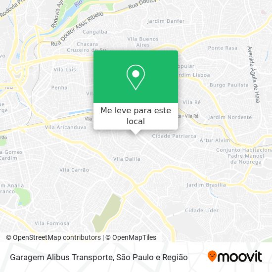 Garagem Alibus Transporte mapa