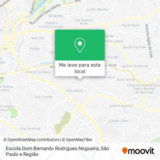Escola Dom Bernardo Rodrigues Nogueira mapa