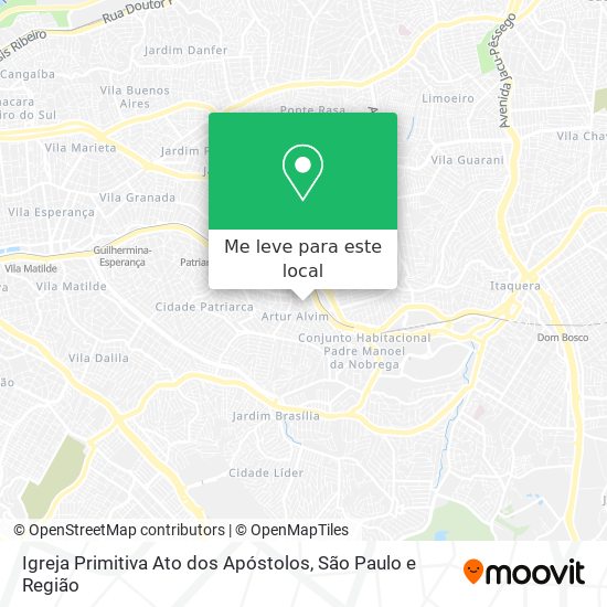 Igreja Primitiva Ato dos Apóstolos mapa