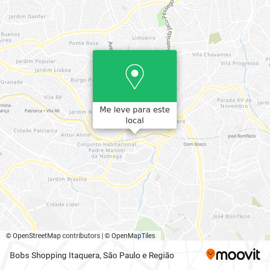 Bobs Shopping Itaquera mapa