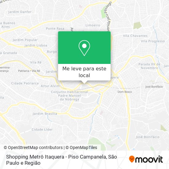 Shopping Metrô Itaquera - Piso Campanela mapa