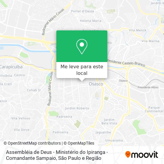 Assembléia de Deus - Ministério do Ipiranga - Comandante Sampaio mapa