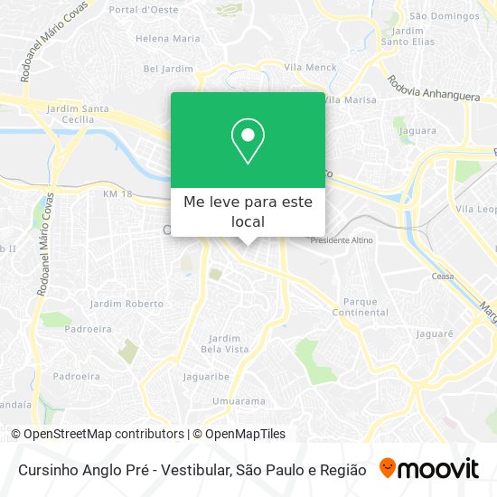 Cursinho Anglo Pré - Vestibular mapa