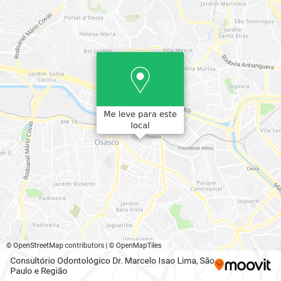 Consultório Odontológico Dr. Marcelo Isao Lima mapa