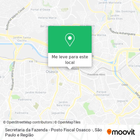 Secretaria da Fazenda - Posto Fiscal Osasco - mapa