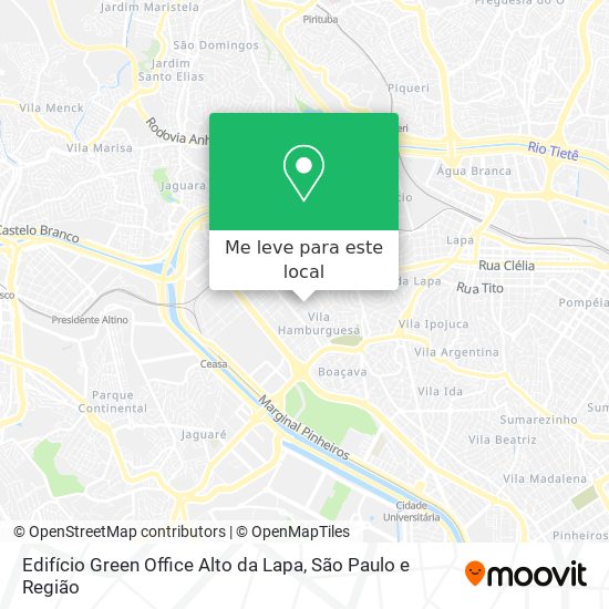 Edifício Green Office Alto da Lapa mapa