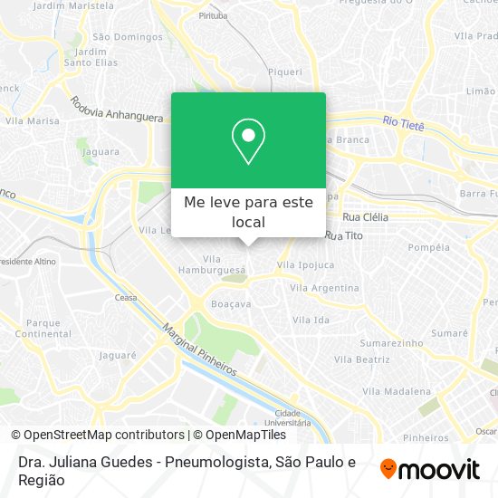 Dra. Juliana Guedes - Pneumologista mapa