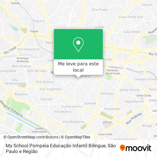 My School Pompéia Educação Infantil Bilíngue mapa