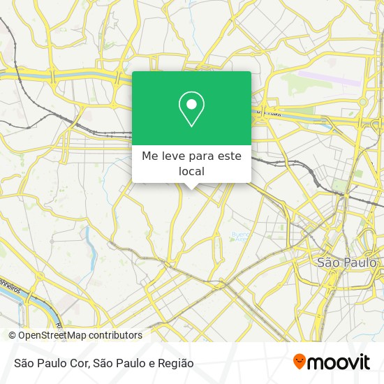 São Paulo Cor mapa