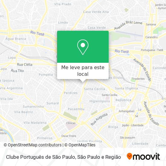 Clube Português de São Paulo mapa